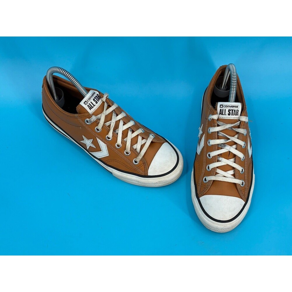 Converse Star Player 76 Leather Big Kids 4.5 Brown Low Top Sneakers